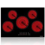 5-Burner Ceramic Electric Hob with Touch Control