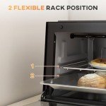 HOMCOM 9L Mini Electric Grill and Toaster Oven