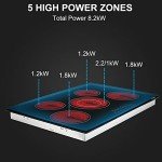 5-Burner Ceramic Electric Hob with Touch Control