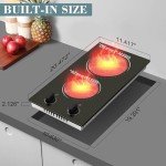 Hobsir 30cm Built-in 2 Burner Ceramic Hob