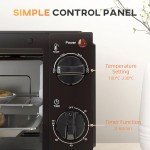 HOMCOM 9L Mini Electric Grill and Toaster Oven