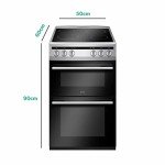 Amica 50cm Electric Double Cavity Cooker - Silver