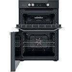 Hotpoint 60cm Double Oven Induction Cooker - Black