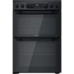 60cm Black Double Oven Electric Cooker
