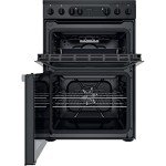 60cm Black Double Oven Electric Cooker