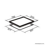 SIA 60cm Black Electric Oven & 70cm Gas Hob