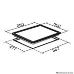 60cm Stainless Steel Electric Oven & 5 Burner Hob