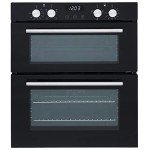 SIA 60cm Black Built Under Double Oven & 70cm Gas Hob