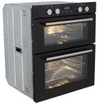 SIA 60cm Black Built Under Double Oven & 70cm Gas Hob
