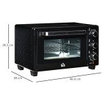 HOMCOM 21L Countertop Mini Oven and Grill