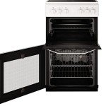 50CM White Electric Double Freestanding Cooker