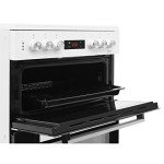 Beko 60cm Double Oven Ceramic Cooker in White