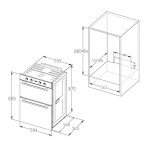 Cookology 90cm Black Glass Built-in Double Oven