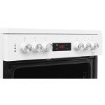 Beko 60cm Double Oven Ceramic Cooker in White
