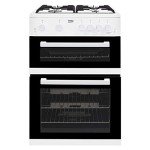 Beko 60cm Double Oven Gas Cooker, White