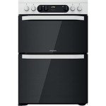 60cm White Double Oven Electric Cooker