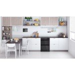 60cm Black Double Oven Electric Cooker