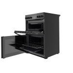 60cm Black Double Oven Electric Cooker