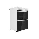 60cm White Double Oven Electric Cooker