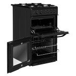 Hotpoint 50cm Black Double Cavity Gas Cooker