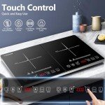 AMZCHEF Portable Double Induction Cooker with Timer