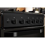 Hotpoint 50cm Black Double Cavity Gas Cooker