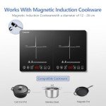 AMZCHEF Portable Double Induction Cooker with Timer