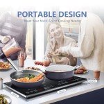 AMZCHEF Portable Double Induction Cooker with Timer