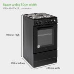 Willow 50cm Electric Cooker with 4 Zone Hob