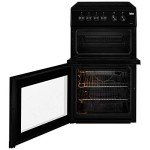 Beko 50cm Twin Cavity Electric Ceramic Cooker Black