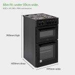 Willow 50cm Twin Cavity Electric Cooker - Black