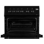 Beko 50cm Twin Cavity Electric Ceramic Cooker Black