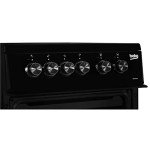 Beko 50cm Twin Cavity Electric Ceramic Cooker Black