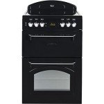 Leisure 600mm Black Fan Assisted Double Oven