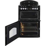 Leisure 600mm Black Fan Assisted Double Oven