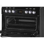 Leisure 600mm Black Fan Assisted Double Oven