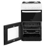 Hotpoint 50cm Double Gas Cooker in White