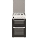 Hotpoint 50cm Double Cavity Gas Cooker - White