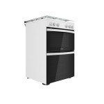 Indesit White 60cm Double Oven Gas Cooker