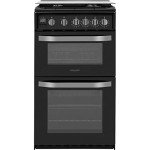 Hotpoint 50cm Black Gas Cooker with Lid