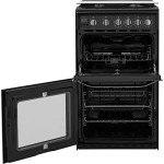 Hotpoint 50cm Black Gas Cooker with Lid