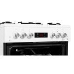 Beko 60cm Double Oven Gas Cooker - White