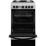 Indesit 50cm Silver Gas Cooker IS5G1PMSS
