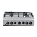 Indesit 50cm Dual Fuel Silver Cooker