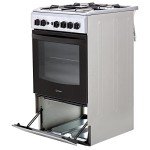 Indesit 50cm Silver Gas Cooker IS5G1PMSS