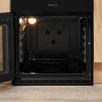 Hotpoint 50cm Black Gas Cooker with Lid