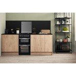 Hotpoint 50cm Black Gas Cooker with Lid