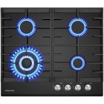 4-Burner Butane Gas Hob with Wok Burner