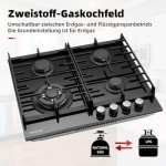 4-Burner Butane Gas Hob with Wok Burner