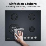 4-Burner Butane Gas Hob with Wok Burner